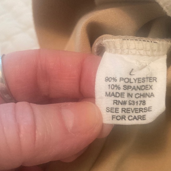 For the Republic, Soft faux suede Beige Long Sleeve top, size Large, so soft!🌸🌸🌸 - Picture 5 of 6